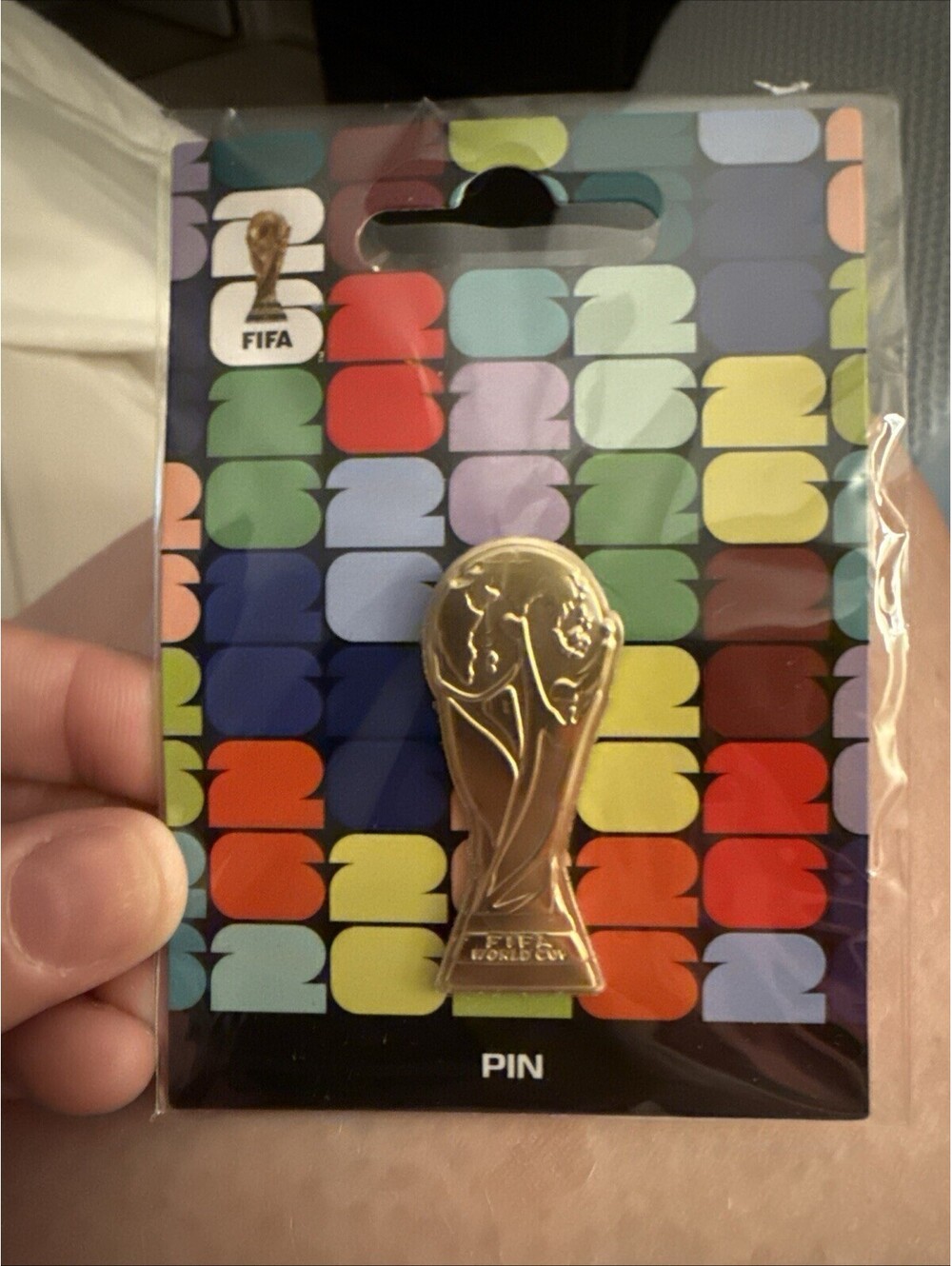 FIFA WORLD CUP 2026 SOCCER GOLD TROPHY COLLECTIBLE LAPEL PIN